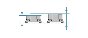 高さの違うナット